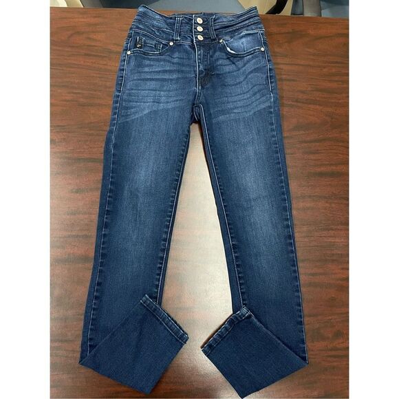 KanCan 1/24 Daniel Skinny High Rise Dark Wash Jeans - Picture 1 of 12